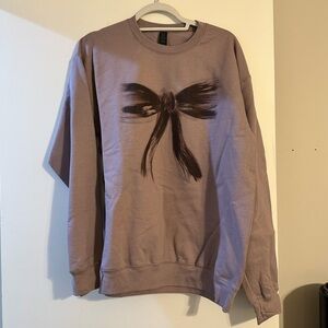 Purple bow sweatshirt